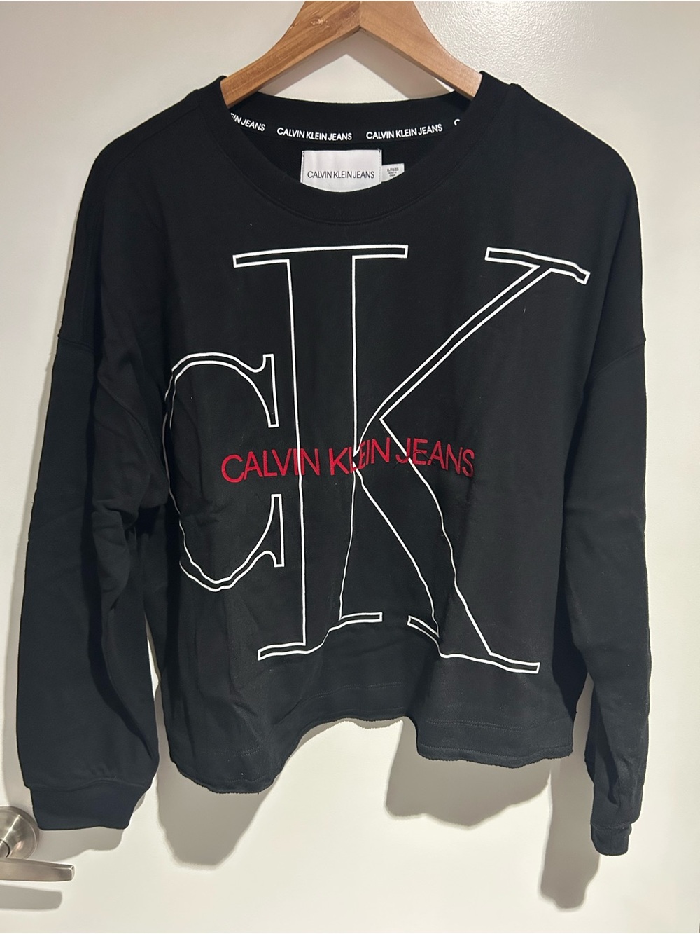 Calvin Klein Jeans Women’s Black Logo Sweatshirt